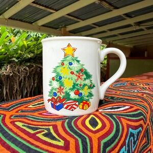 Vintage Christmas Tree Mug Holiday Coffee Cup Gifts & Presents‎ Retro Decor